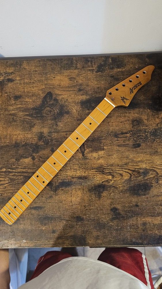 electric guitar neck rossted maple 25.5 inch scale