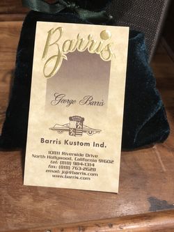George Barris Business Card