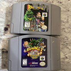 Rampage Universal & World Tour 1&2 For Nintendo 64 N64 