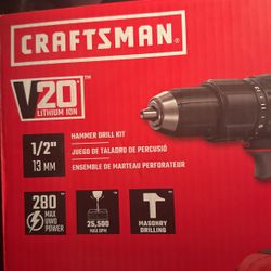 Craftsman  Hammer Drill Kit , V20 1/2 13mm. 