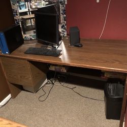  Solid Oak Large Desk