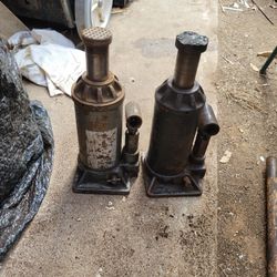 2 Vintage Hydraulic Bottle Jacks For Cars
