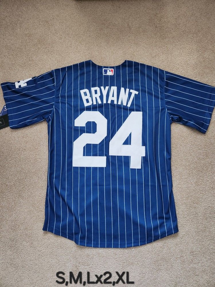 Kobe Bryant Dodgers Pinstripe Jersey Sizes S-XL