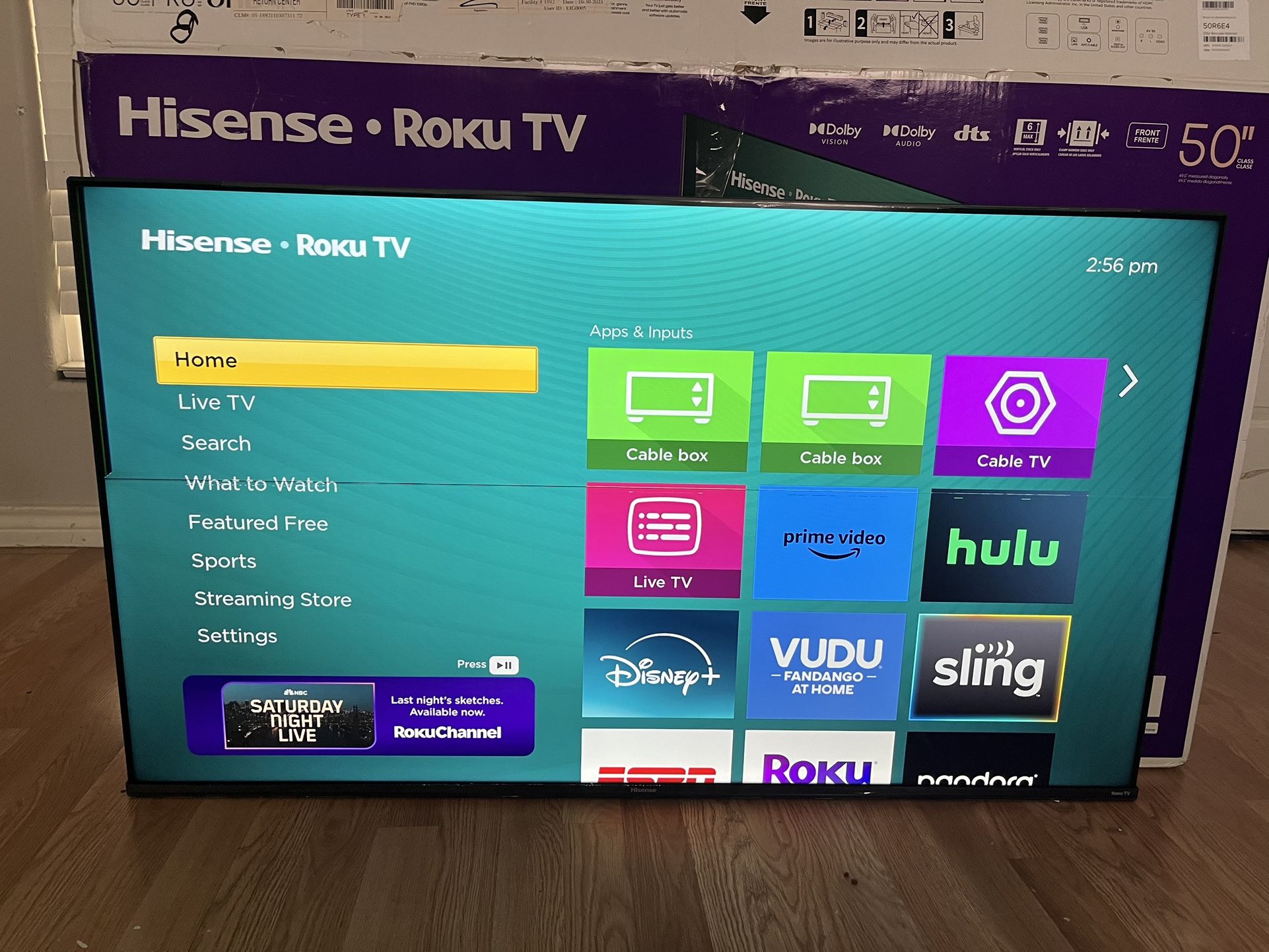 50 Inch Hisense Roku 4k LED Smart Tv *Read Description*