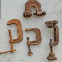 Vintage Clamps Various Tools Hardware