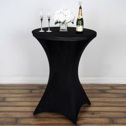 8 Spandex Cocktail Black tablecloth 
