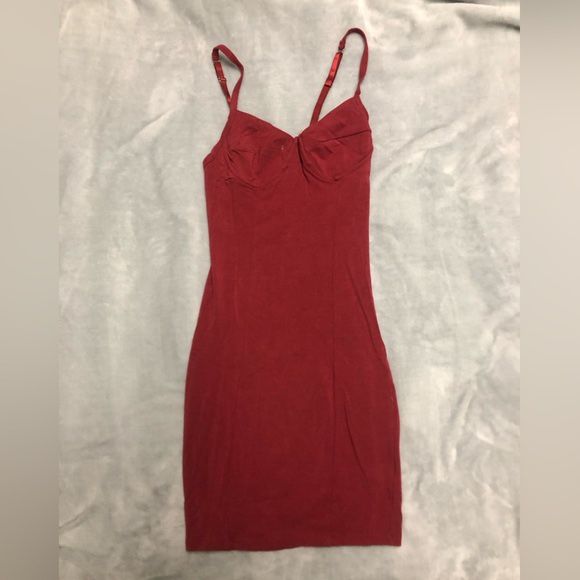 Red cocktail dress
