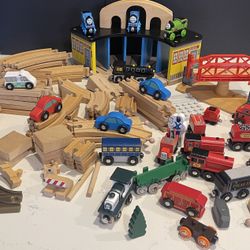 Thomas And Friends Wooden Melissa And Dough Train Set Lot Of 103 Pcs In Great Condition ** Sylmar Pick Up**