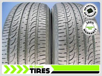 2 YOKOHAMA GEOLANDAR G055 BLUEARTH 225/55R18 USED TIRES 9.4/32 TREAD 2255518