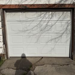 White metal garage doors 8 ft x7 ft