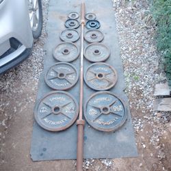 245lbs Olympic Weights+ 7ft Barbell 