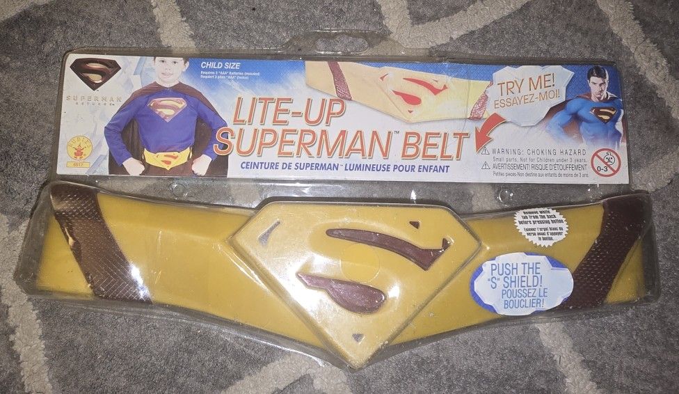 Superman Light-Up Belt DC Comics Rubies Costume Child size