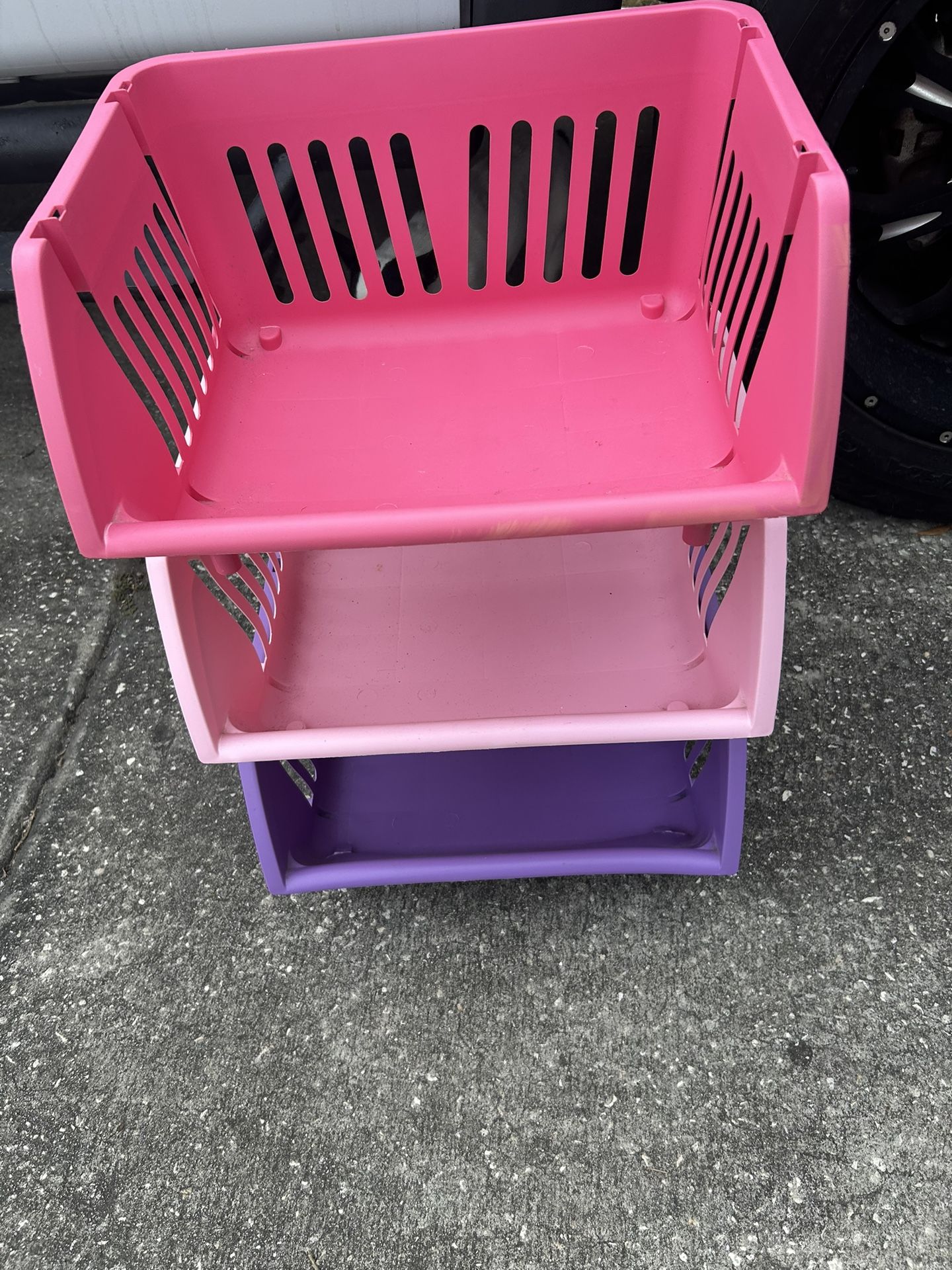 3 Tier Detachable Baskets On Wheels