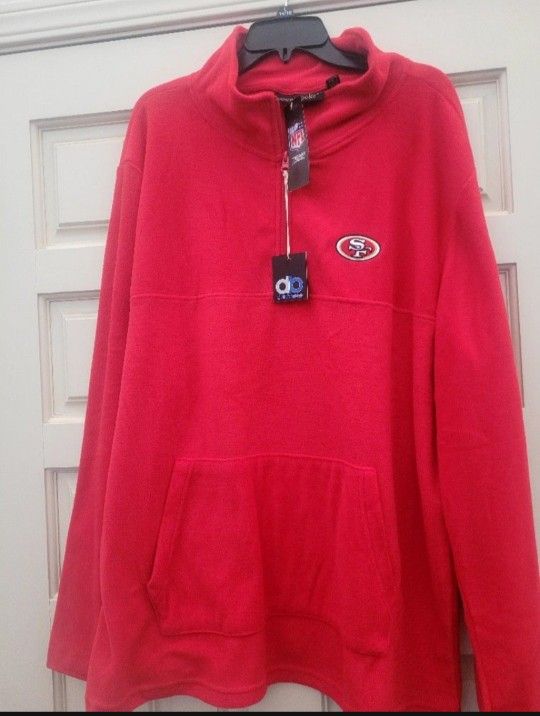 Brand New Men's San Francisco 49ers Fleece 1/4 Zip