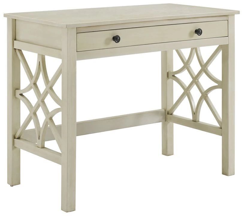 Linon Whitley Antique White Writing Desk