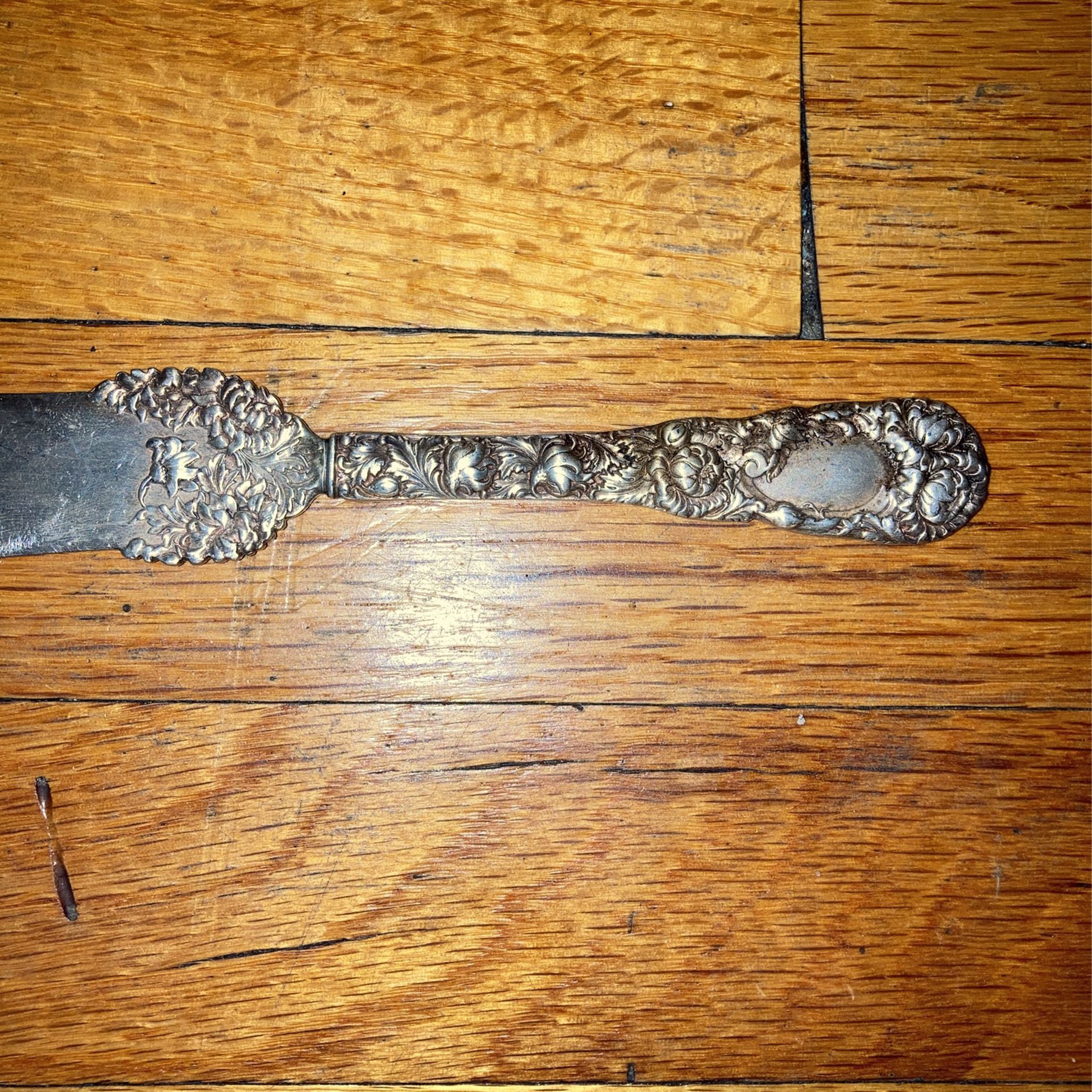 Heneggen Bates & Co Silver 925 Antique Cake Knife 