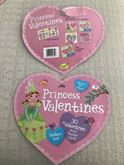  Princess Valentines Day Cards -Open
