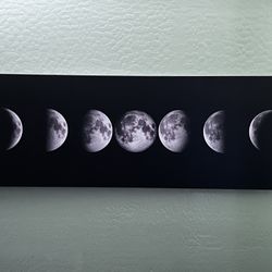 Phases Of The Moon Wall Art Canvas 