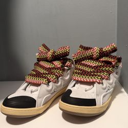 Lanvin Curb Sneakers White Leather Size 46 / US 11 W/O box 280 OBO