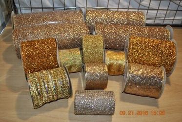 Tons of brand new ribbon and holiday decor