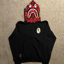 BAPE x OVO Shark Full Zip Hoodie Black Size XL