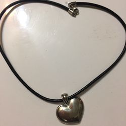 .James Avery heart pendant with cord necklace