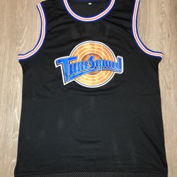Looney Tune Squad Space Jam Mesh Basketball Jersey Sewn Logo Black Mens Size 2XL