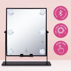 Danielle Creations Bluetooth L.E.D. Lighted Vanity Mirror, Black