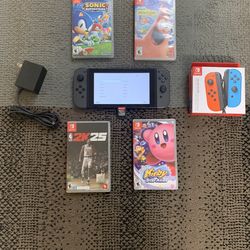🔥 Nintendo Switch Bundle + Extra Joy-Cons + 5 Games — Great Conditio