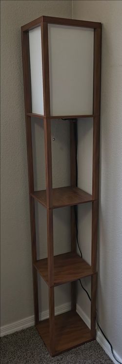 Combination Tall Lamp with Shelves