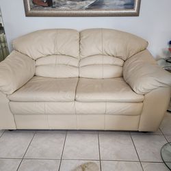 Leather Love Seat and Sofa