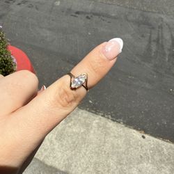 White Sapphire 18k Gold Ring