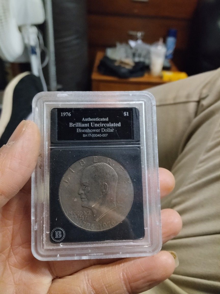 1976 1 Authenticated Brilliant Uncirculated Eisenhower Dollar Coin For 1776-1976-authenticated-brilliant-uncirculated-eisenhower-dollar-ebay