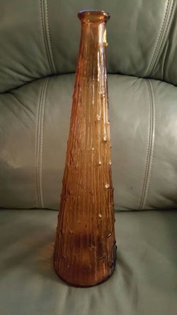 18" Tall Vintage Amber Bottle