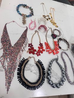 Mixed Costume Jewelry Lot – Necklaces & Bracelets 12 pounds