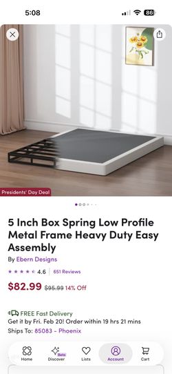 5in KING boxspring