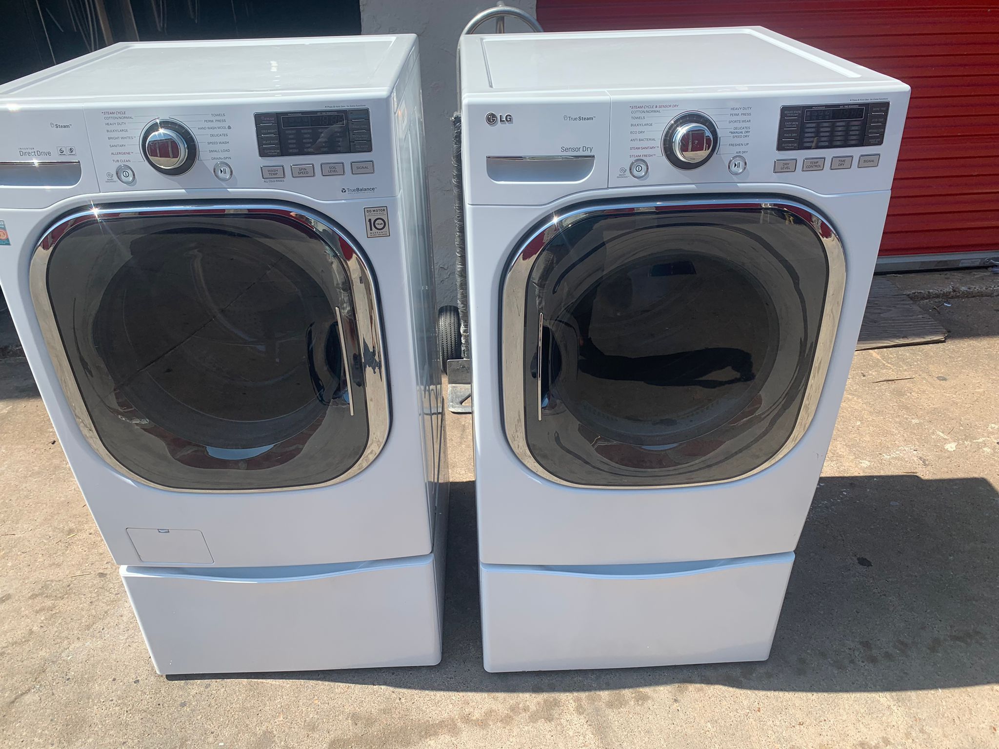 LG Washer Steam Large Capacity Dryer Steam Gas Nice Set
