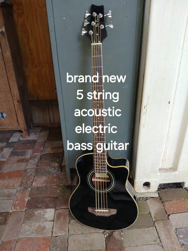 Brand New 5 String Acoustic Electric Bass Guitar 
