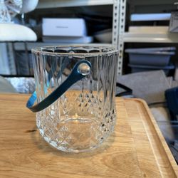 Glass Ice Bucket Wine Cooler,Champagne Wine Bucket,Insulation Ice Bucket Ice Tongs,Elegant Crystal Beverage Tub for Parties Bar-a 12x13x10cm(5x5x4inch