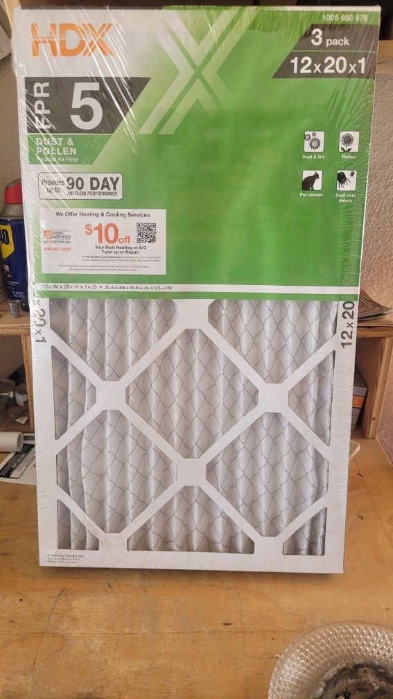 HDX 12x20x1 Air Filter 3 Pack