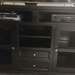 Solid Wood Espresso Colored Entertainment Center