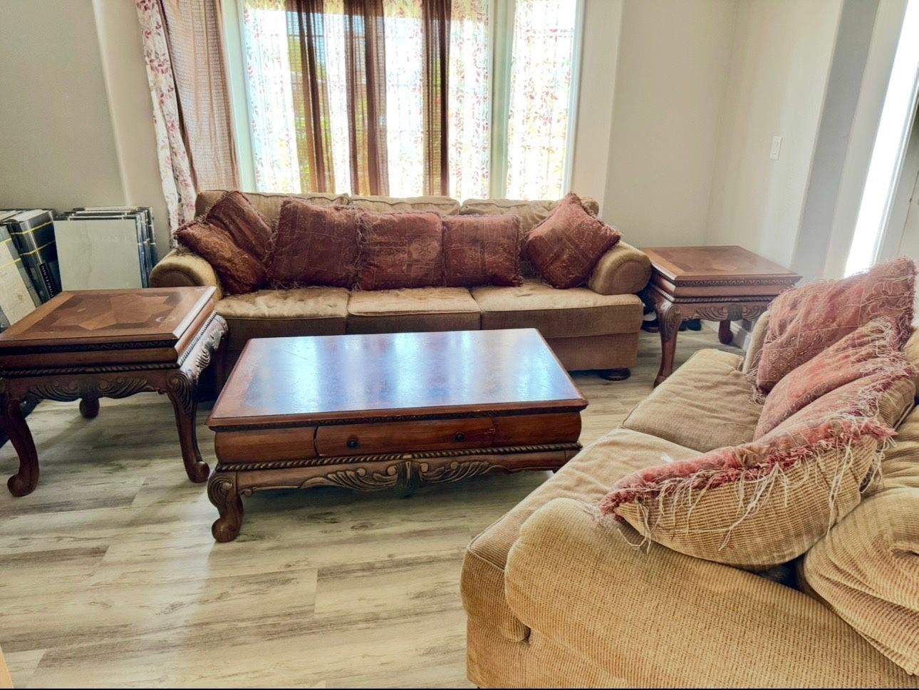 Used 2 Sofas and 3 Tables