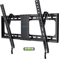 UL Listed Heavy Duty Tilting TV Wall Mount for 37-82 Inch Large TV, Slim Tilt TV Mount up to 24" Studs & 132 lbs, Low Profile Wall Mount TV Bracket wi