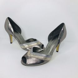 Adrianna Papell Boutique Heel Pumps Leather Sole Iridescent Colors Womens 10 M