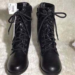 SAFETSTEP WOMENS BROOKE BLACK LACE-UP SIZE ZIP COMBAT SIZE 6 