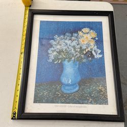 Framed Flower Portrait Van Hogg- Lilas et marguerites