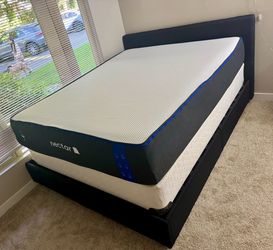 Queen Bed Set – Nectar Memory Foam Mattress + Frame + Box Spring – $150