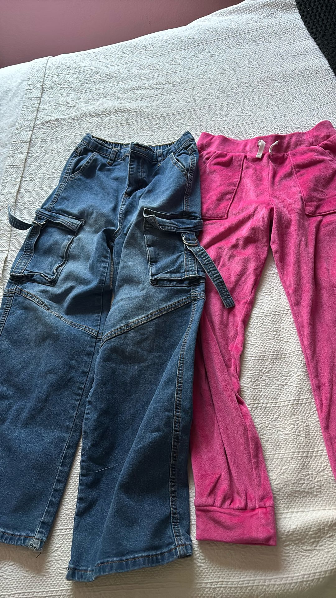 Cargo Jeans And Velour Jogger