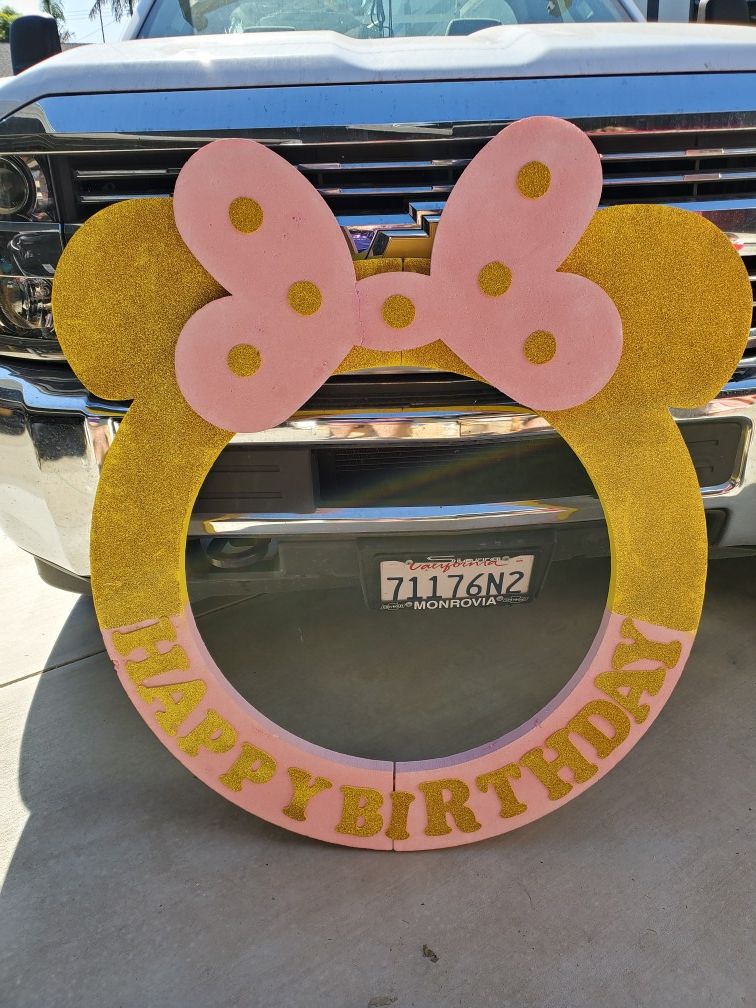 Minnie Pink & Gold Birthday Items
