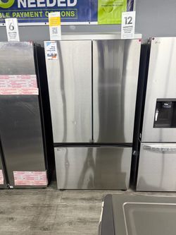 SAMSUNG BESPOKE 24 CU FT COUNTER DEPTH 3-DOOR FRENCH DOOR REFRIGERATOR WITH AUTOFILL WATER PITCHER IN STAINLESS STEEL 😍